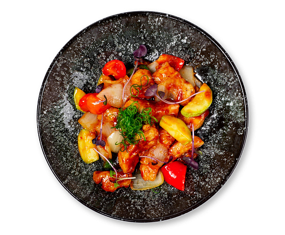 Морской окунь изуми тай в кисло-сладком соусе 1