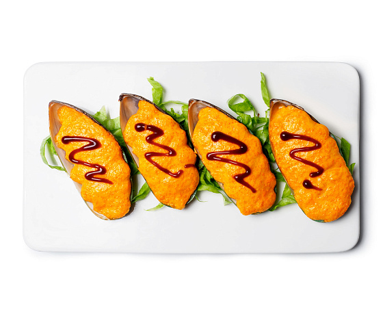 Мидии киви под сырной шапкой 1