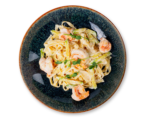 Тальятелле с креветками 1